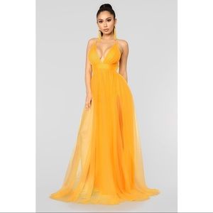 On The Runway Maxi Dress| FashionNova| Yellow
